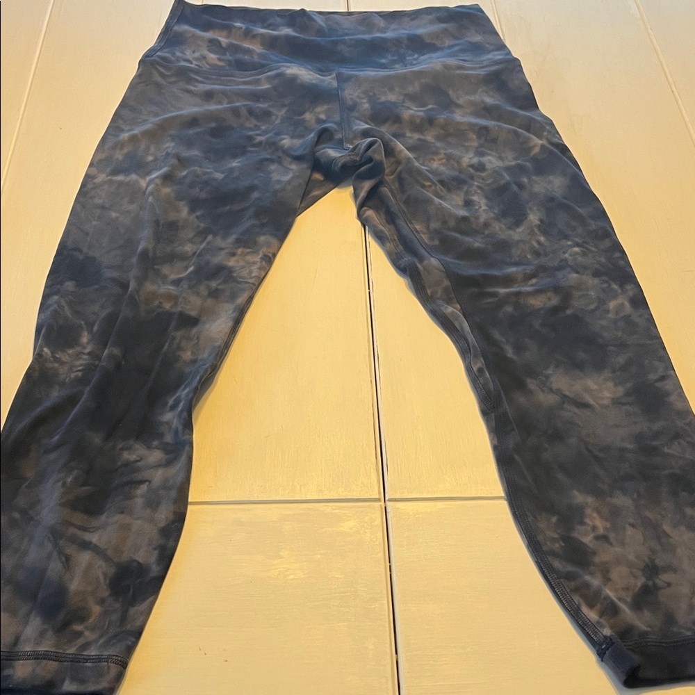 Lululemon/diamond dye leggings/black&brownish/6/great condition